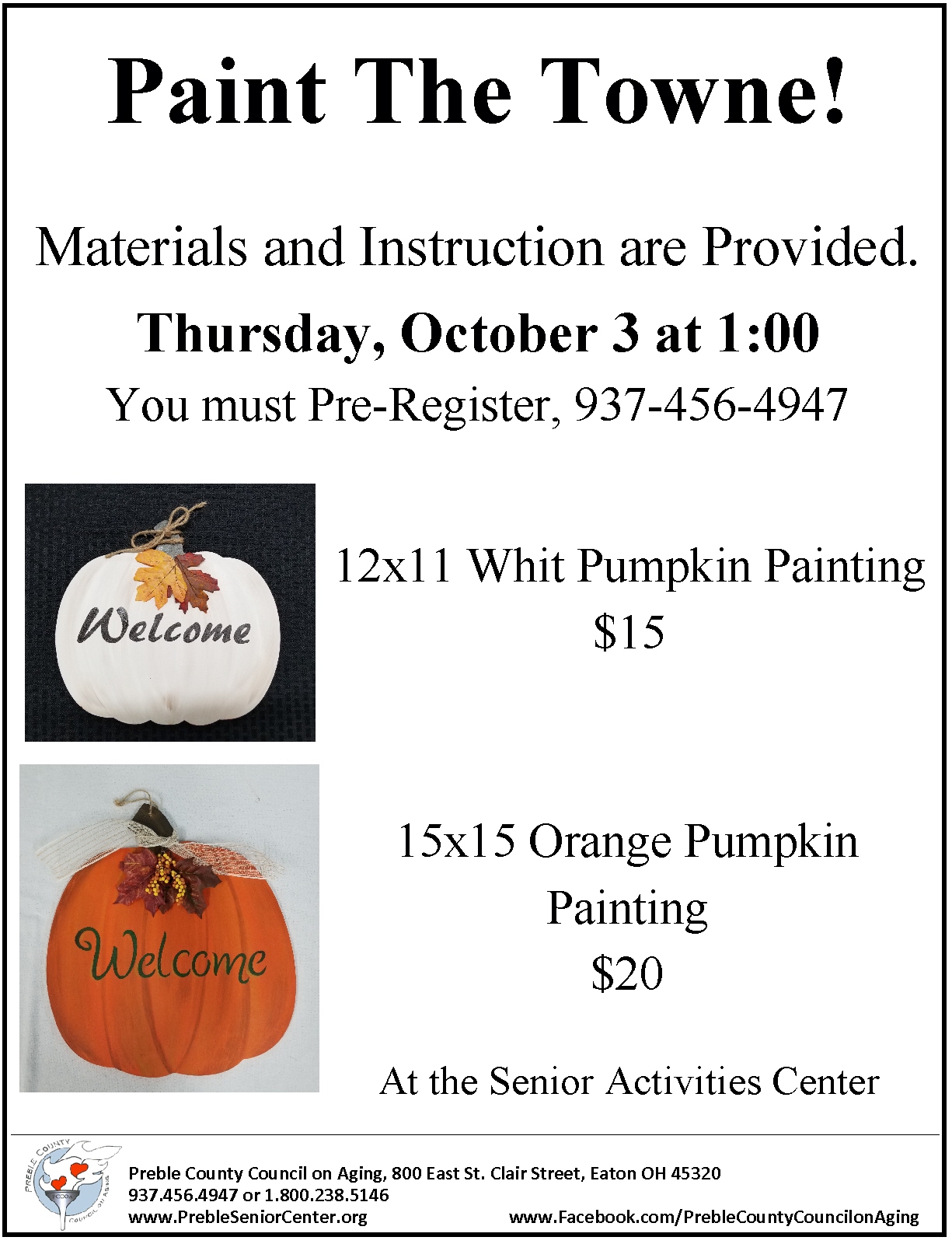 Paint the Towne! Preble County Council on Aging